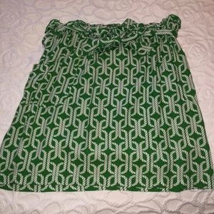 Green and White Escapada Skirt